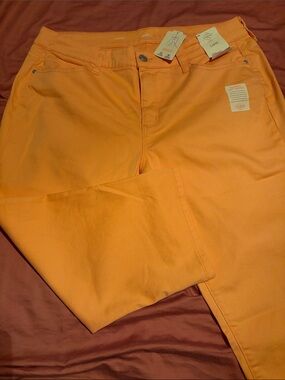 St. John's Bay Bright Orange Cropped Jeans